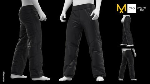 Future Fashion Pants #002 - Clo3D/MarvelousDesigner + OBJ / NO TEXTURE / DIGITAL FASHION