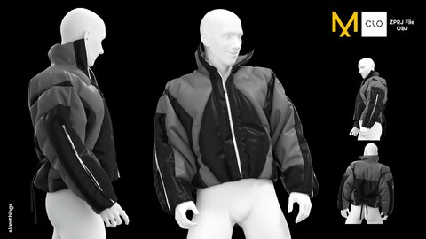 Future Fashion Jacket #002 - Clo3D/MarvelousDesigner + OBJ / NO TEXTURE / DIGITAL FASHION