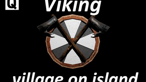 Viking village on island