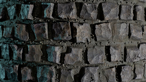 PBR - COBBLE STONE , MEDIEVAL, FLOOR - 4K MATERIAL