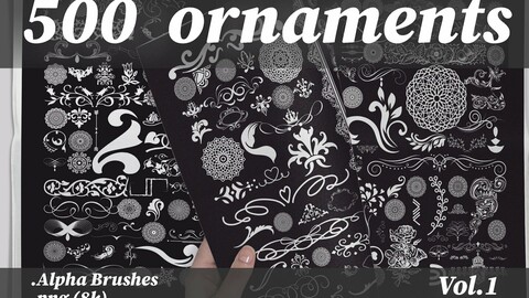 500 ornaments png (8k) vol.1