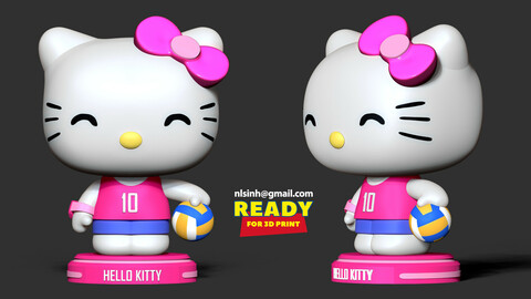 Hello Kitty play volleyball