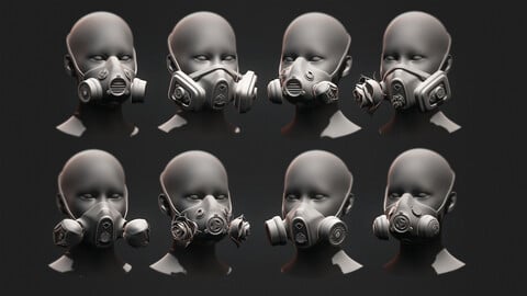 Gas Mask Constructor Kitbash Vol. 01