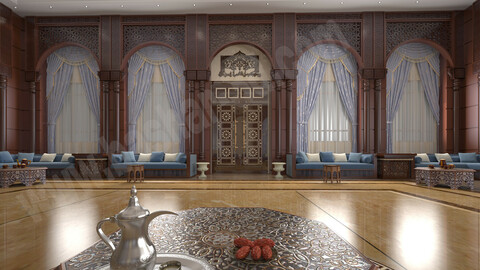 Arabic Majlis 3D Interiors