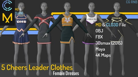 5 Cheerleaders Dresses And CLothes.