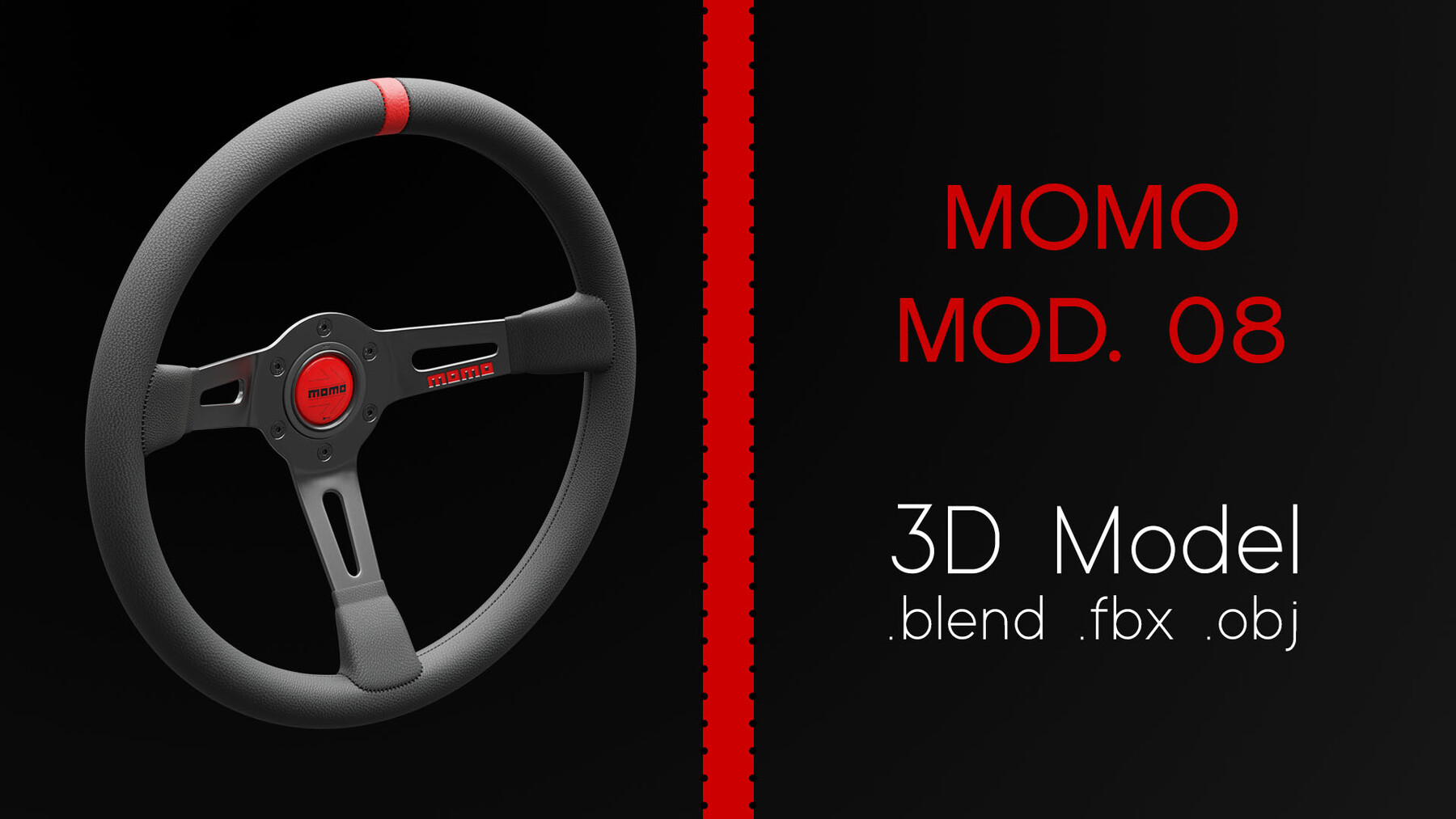 ArtStation - MOMO Mod. 08 Steering Wheel 3D Model | Resources
