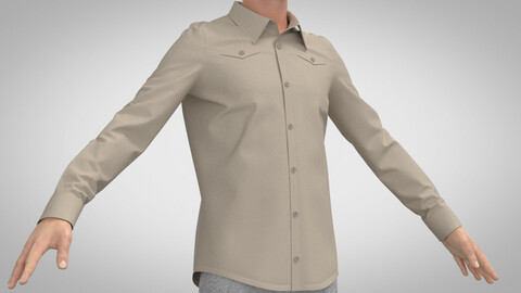 Lumberjack Shirt, Marvelous Designer, Clo3D +fbx, obj