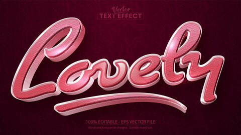 Lovely text, cartoon style editable text effect