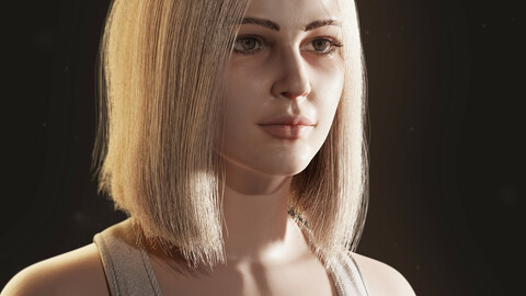 3D Girl Portrait - Blender 3.0 - Full process videos & 3D asset