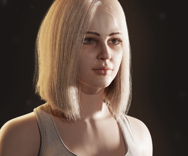 ArtStation - 3D Girl Portrait - Blender 3.0 - Full process videos & 3D ...