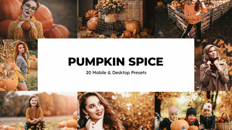 20 Pumpkin Spice LUTs & Lightroom Presets
