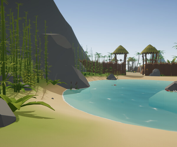 Artstation - Low Poly Tropical Island - Asset For Unity 3d And Unreal 