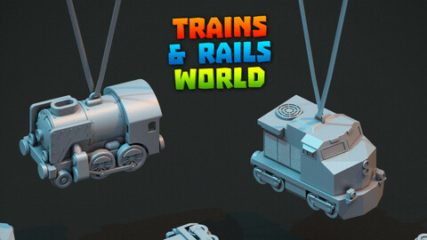 FREE Train Xmas Decorations - STL files for 3D printing - Trains & Rails World - STL Miniversum