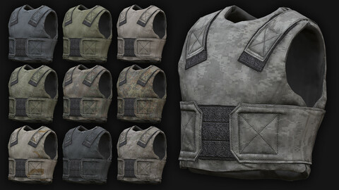 Armor vest / 10 skins / Game ready