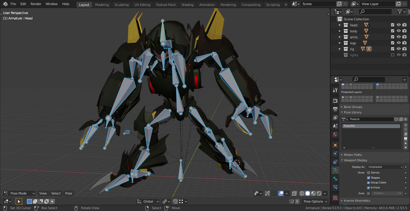 ArtStation - Knockout Transformers Prime 3D Character Rig