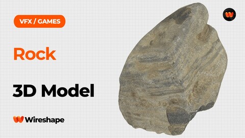 Rock Raw Scanned 3D Model