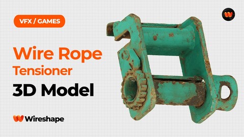 Wire Rope Tensioner Raw Scanned 3D Model