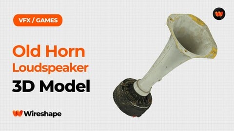 Old Horn Loudspeaker Raw Scanned 3D Model