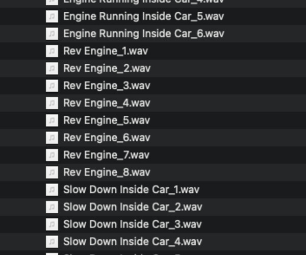 ArtStation Car Sound Effects Game Assets