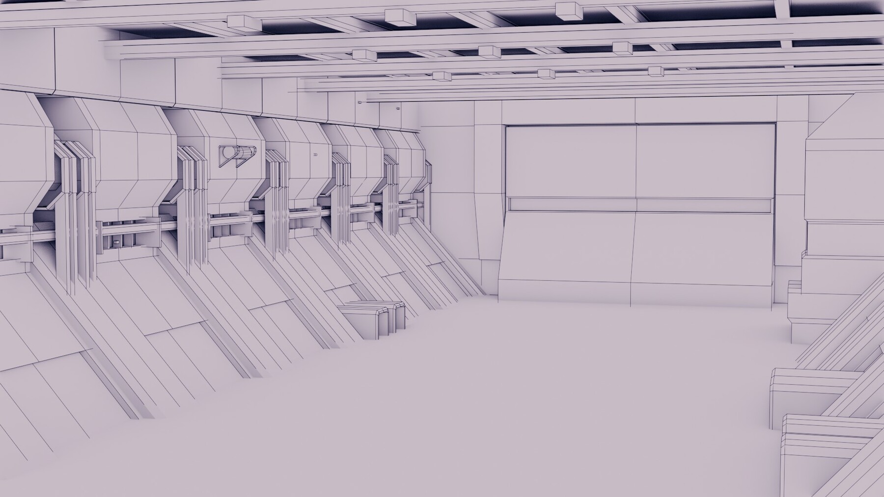 ArtStation - Low-Poly Space Hangar Pack