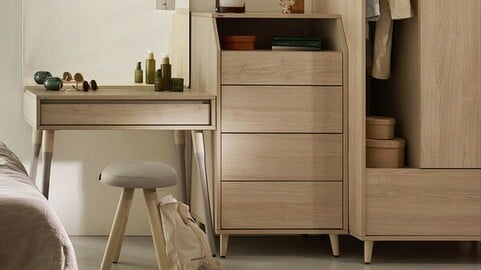 Miel 5 tier 600 width chest of drawers