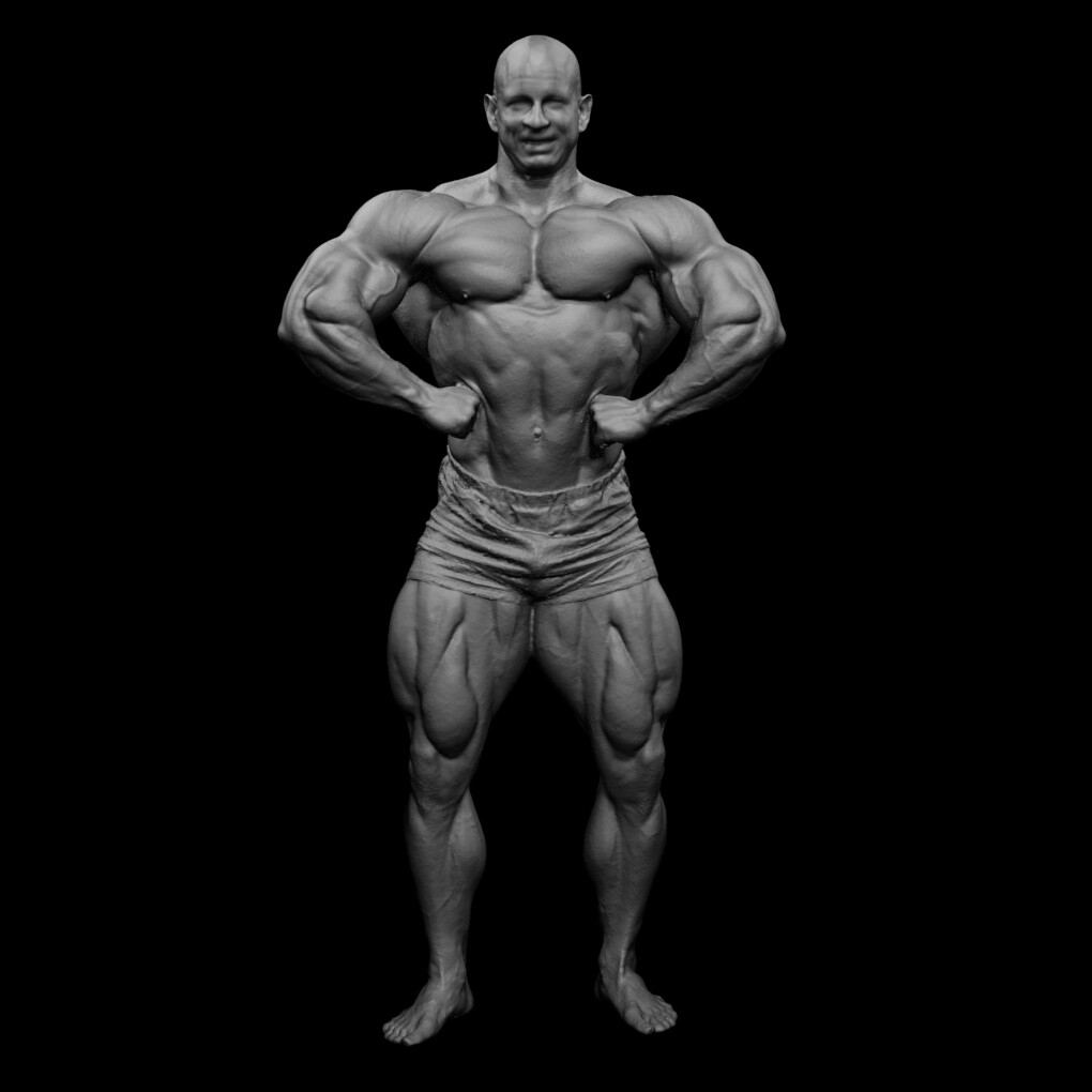 ArtStation - 3D scan real extreme muscleanatomy Man08 pose 05 | Resources