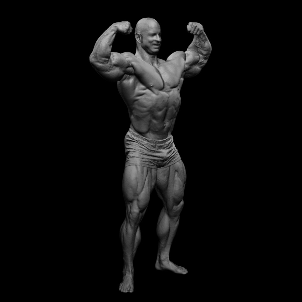 ArtStation - 3D scan real extreme muscleanatomy Man08 pose 06 | Resources