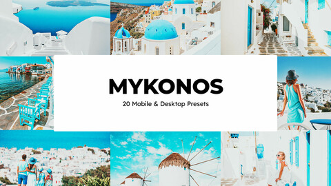20 Mykonos LUTs & Lightroom Presets