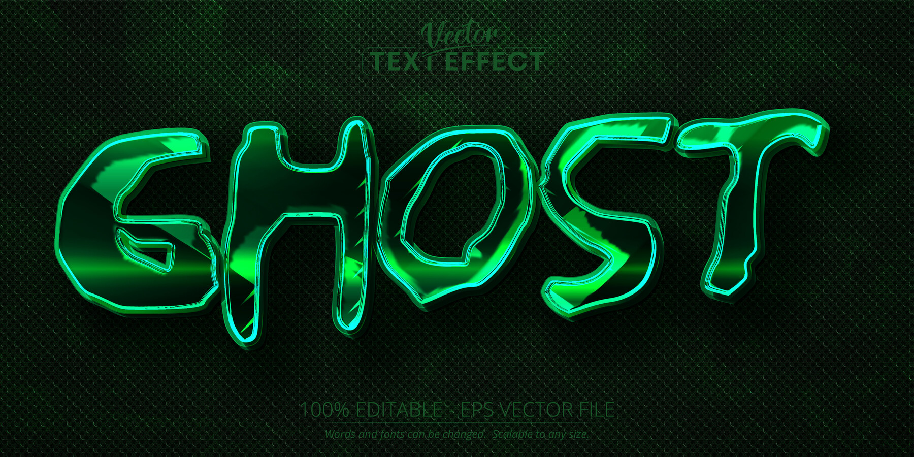 ArtStation - Ghost text, green color editable text effect on dark dots ...