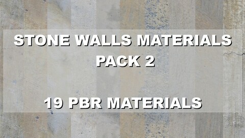 Stone Walls Materials Pack 2 - 19 Materials