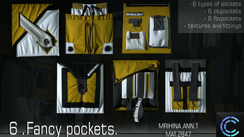 6 .Fancy pockets. Clo3d, Marvelous Designer