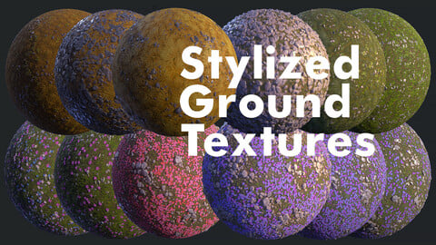 Stylized Ground Textures - Grass/Rocks/Flowers