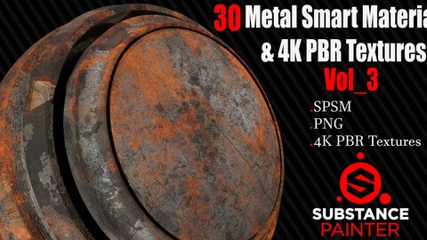 30 Metal Smart Materials + 4KPBR Textures