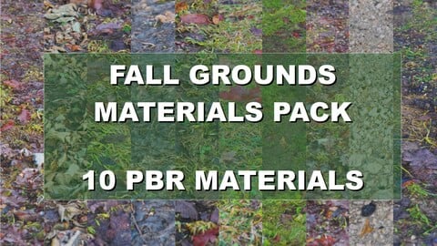 Fall Grounds Materials Pack - 10 PBR Materials