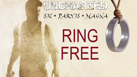 FREE-ANCHARTED Nathan  DrakeS ring-3D PRINT STL+OBJ+Ztl