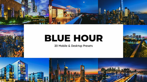 20 Blue Hour LUTs & Lightroom Presets