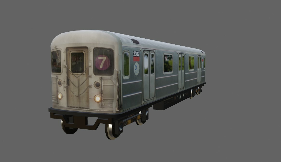 ArtStation - Subway Train - Metro Low-poly 3D model | Game Assets