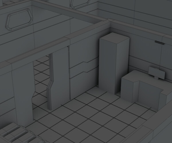 ArtStation - Modular Sci Fi Lab - Low Poly - Game ready - PBR | Game Assets