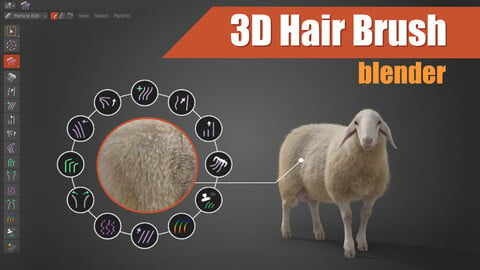 Blender Addon | 3D Hair Brush | VFX Grace