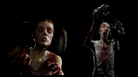 Zombies - Starved Male/Female Twin-Pack [UE4]