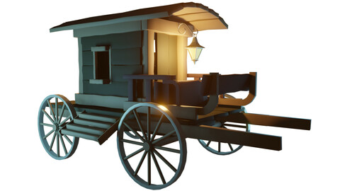 Carriage low poly