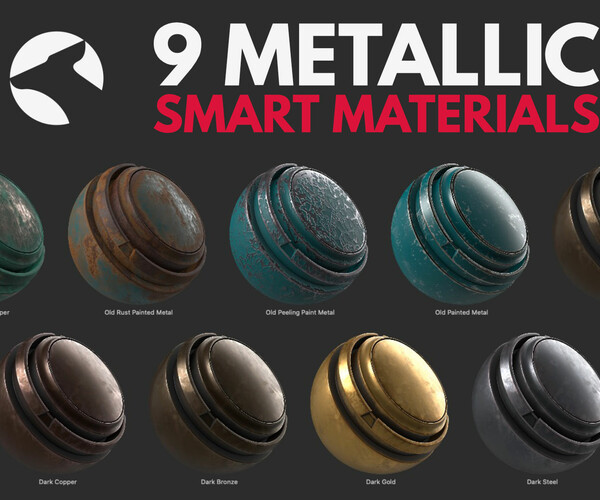 ArtStation - Metallic Smart Material Pack 1 | Resources