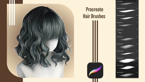 Alma Procreate Hair Brushes