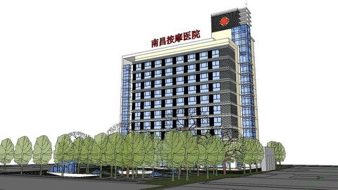 Sketchup City social Building-Hospital -05