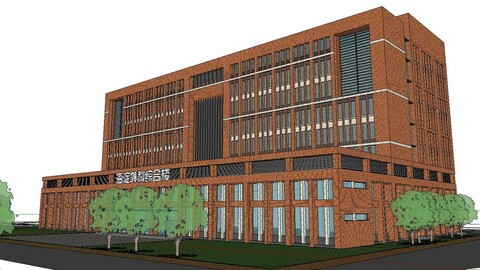 Sketchup City social Building-Hospital -010