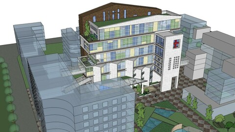 Sketchup City social Building-Hospital -012