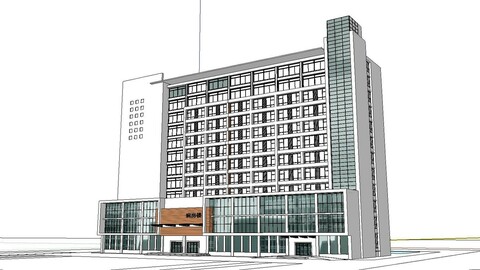 Sketchup City social Building-Hospital -015