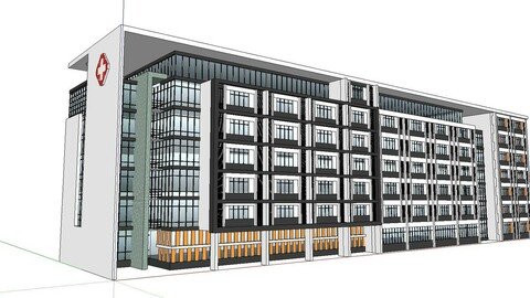 Sketchup City social Building-Hospital -022