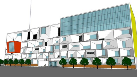 Sketchup City social Building-Hospital -024