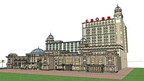 Sketchup City social Building-Hospital -028